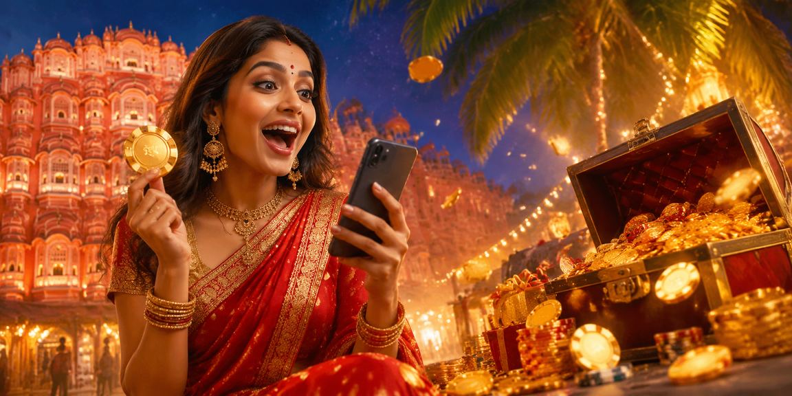 Jaipur culture and gaming Traditional Indian heritage backdrop with casino and betting themes